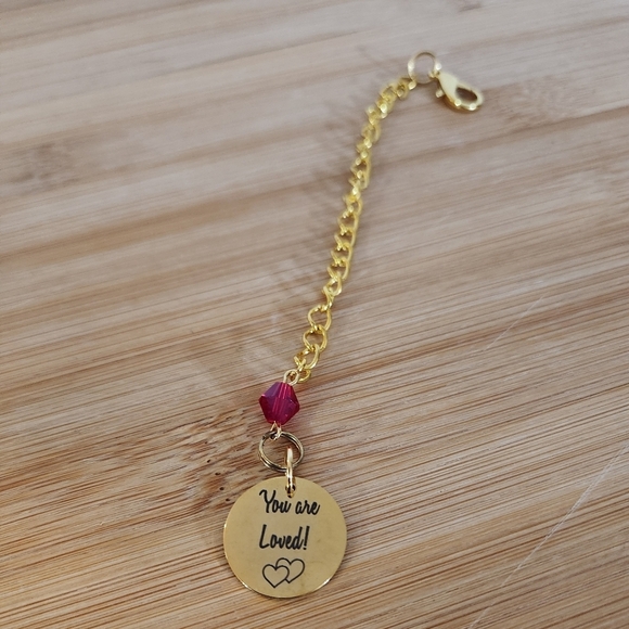 Hand Crafted Stanley Cup Charm Cup Handle Tumbler Gold You Are Loved Pendant - Picture 2 of 7